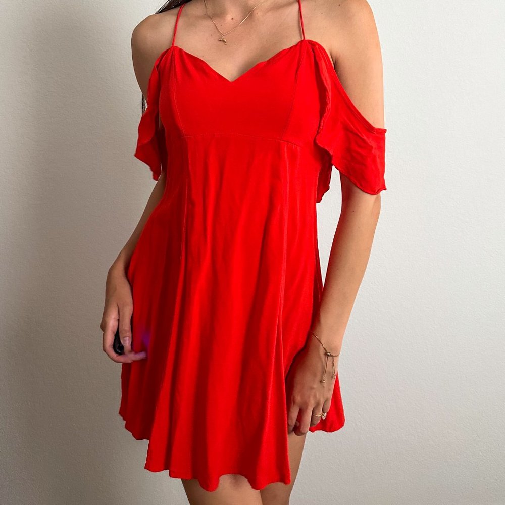 Red Ruffle Dress - Picture 6 of 6
